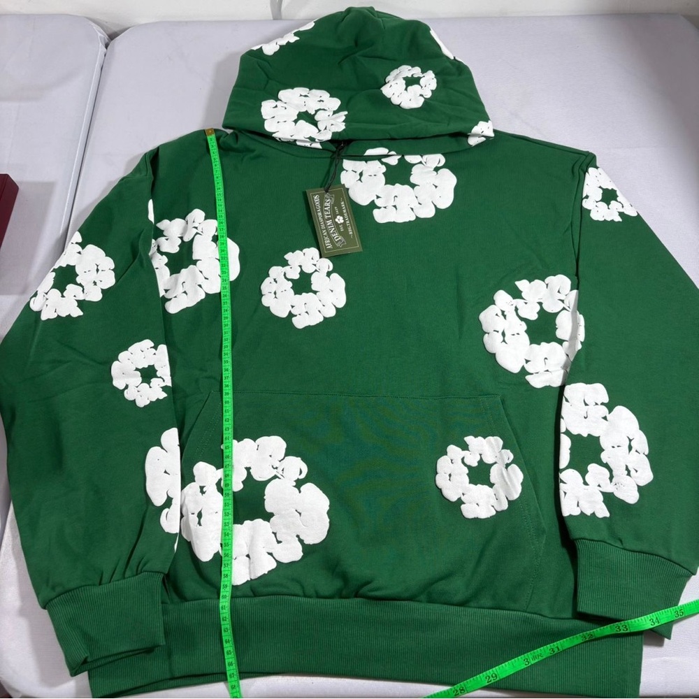 denim tears hoodie dark green brand new